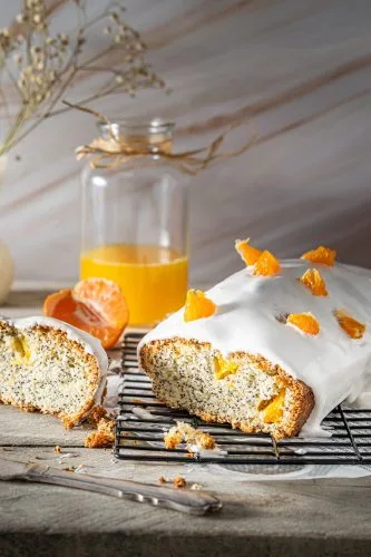 кекс с мандарини и мак