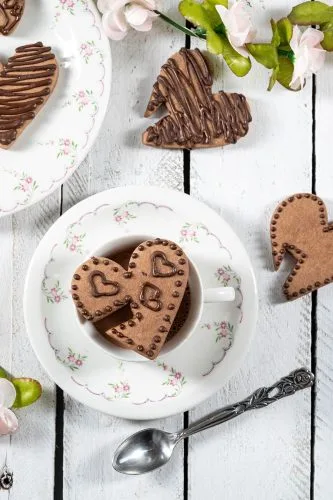 шоколадови бисквити за Свети Валентин